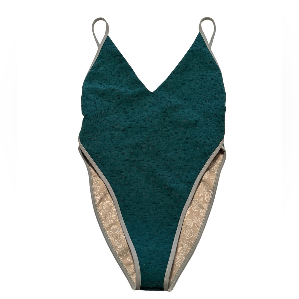 Free People FP Beach free-est Amber One-Piece Swimsuit Deep Teal M New